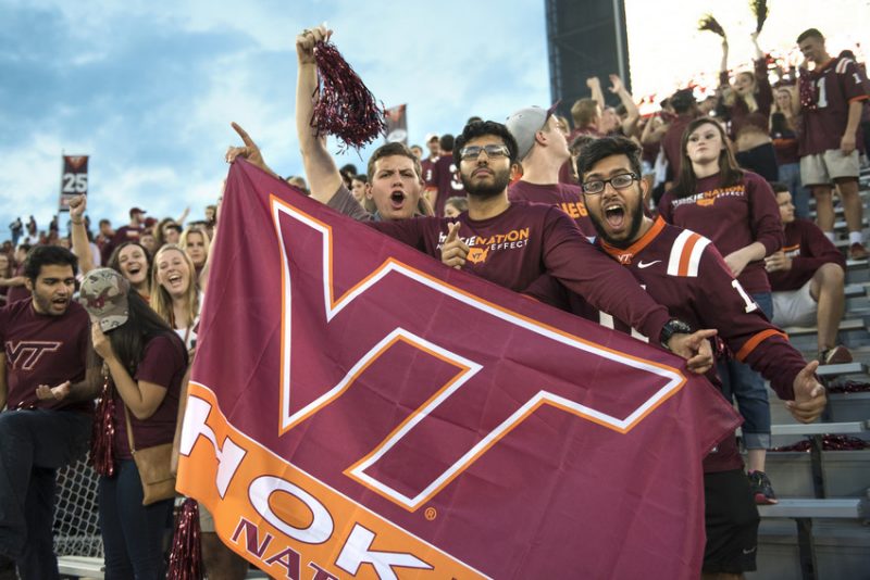 Students Celebrate with Flag