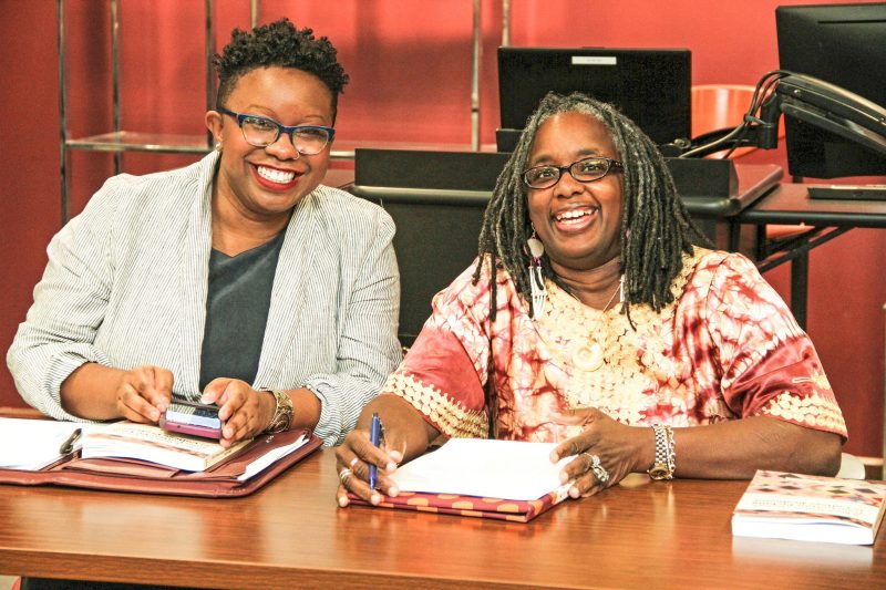 Kimberly N. Williams, assistant director for the Black Cultural Center, and Menah Pratt-Clarke, vice president for strategic affairs and vice provost for inclusion and diversity.