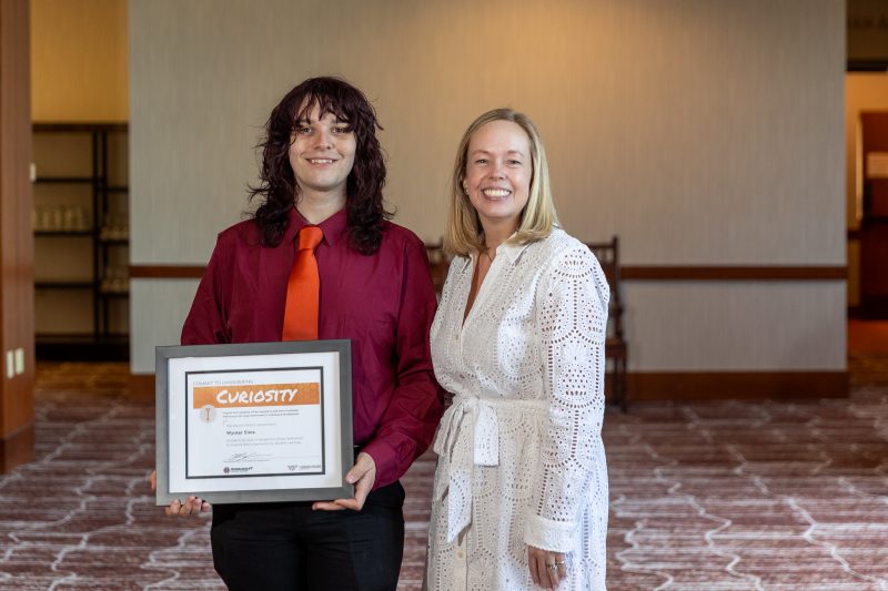 Wynter Sims with Vice President for Student Affairs Frances Keene